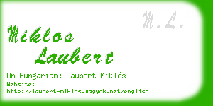miklos laubert business card